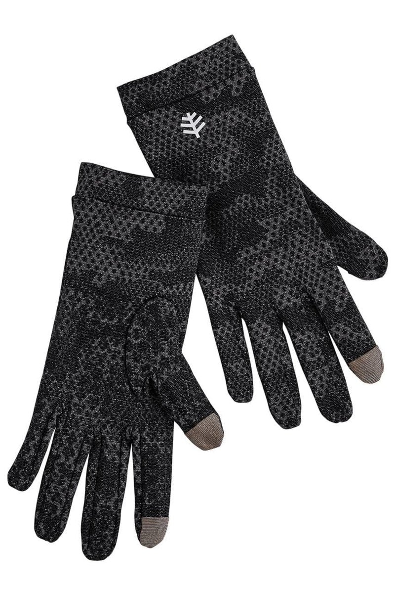 Coolibar Full Finger UV Sun Gloves - UPF 50+ Sun Protection - Gannett in Charcoal Coolibar Camo - Image 1